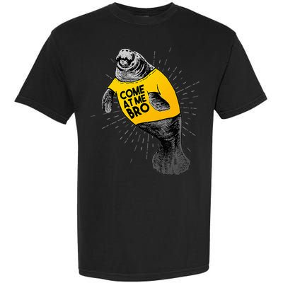 Come At Me Bro Manatee With Yellow Top Garment-Dyed Heavyweight T-Shirt