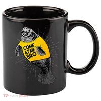 Come At Me Bro Manatee With Yellow Top 11oz C Handle Ceramic Mug