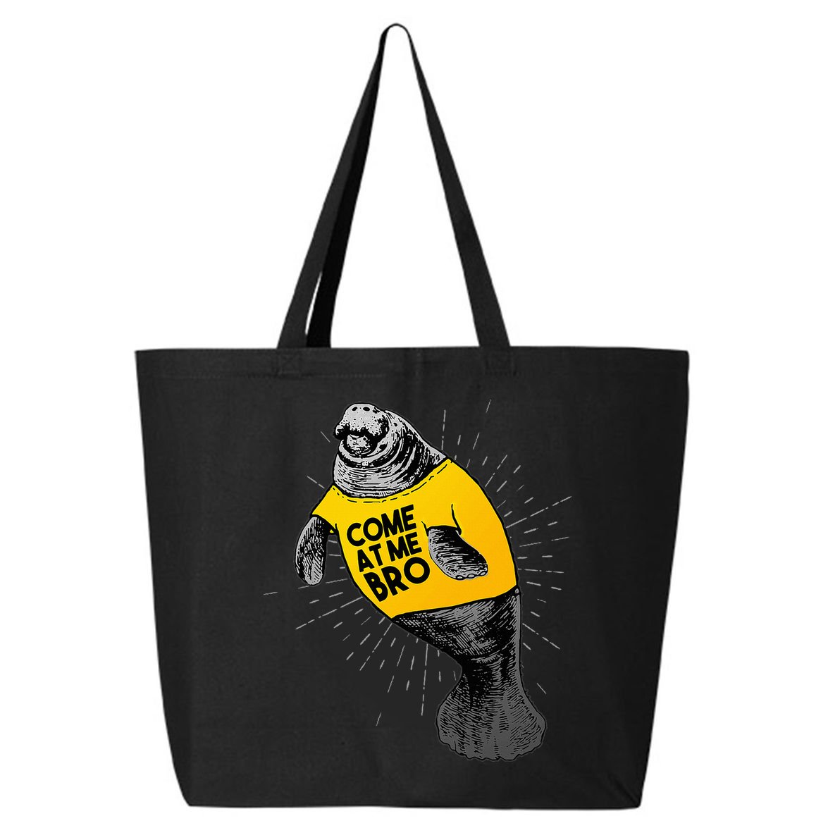 Come At Me Bro Manatee With Yellow Top 25L Jumbo Tote