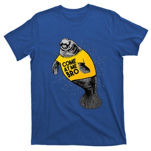 Come At Me Bro Manatee With Yellow Top T-Shirt