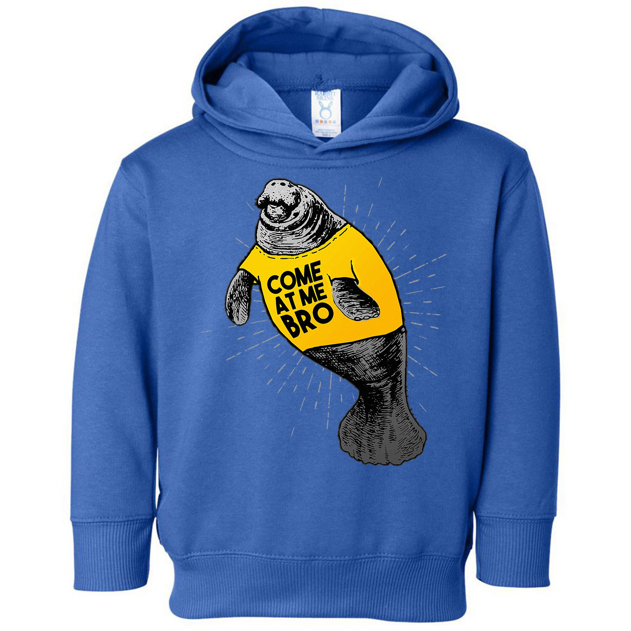Come At Me Bro Manatee With Yellow Top Toddler Hoodie