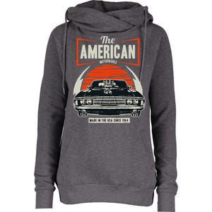 Classic American Muscle Cars Novelty Womens Funnel Neck Pullover Hood