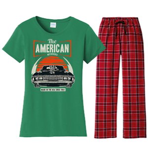 Classic American Muscle Cars Novelty Women's Flannel Pajama Set