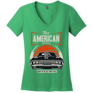 Classic American Muscle Cars Novelty Women's V-Neck T-Shirt