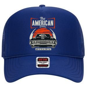 Classic American Muscle Cars Novelty High Crown Mesh Back Trucker Hat