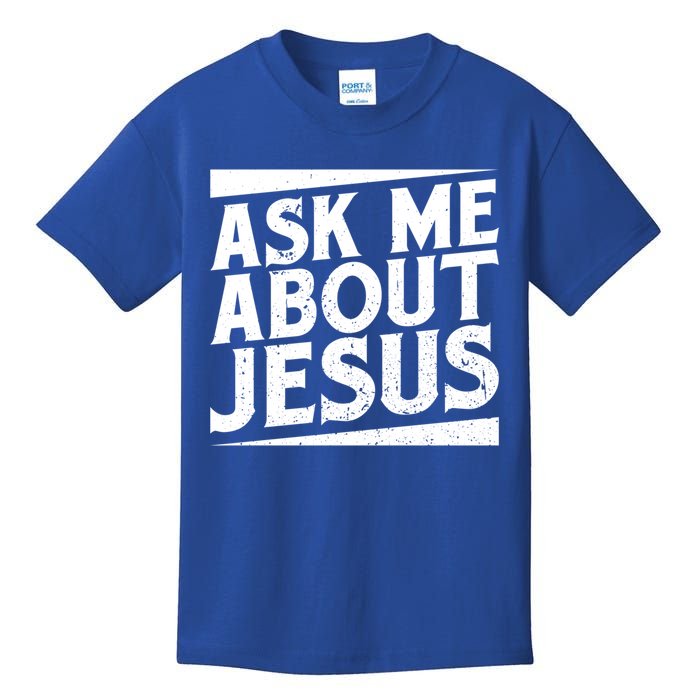 Christianity Ask Me About Jesus Christian Gift Kids T-Shirt