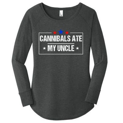 Cannibals Ate My Uncle Biden Funny Women's Perfect Tri Tunic Long Sleeve Shirt