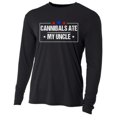 Cannibals Ate My Uncle Biden Funny Cooling Performance Long Sleeve Crew