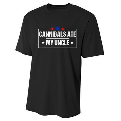 Cannibals Ate My Uncle Biden Funny Performance Sprint T-Shirt