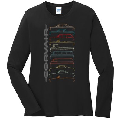 Corvair All Models Ladies Long Sleeve Shirt