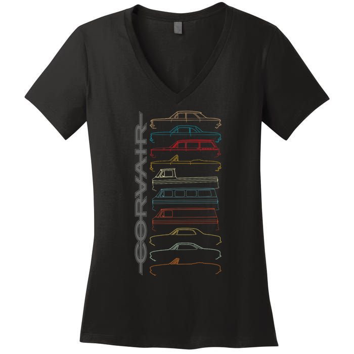 Corvair All Models Women's V-Neck T-Shirt