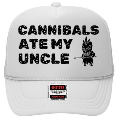 Cannibals Ate My Uncle Joe Biden Saying Funny Trump 2024 High Crown Mesh Back Trucker Hat