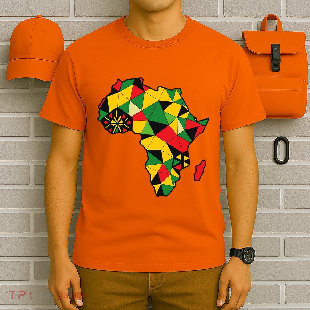 Colourful Africa Map Cloth Gift For African Lover T-Shirt