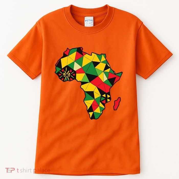 Colourful Africa Map Cloth Gift For African Lover Tall T-Shirt