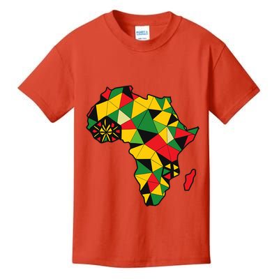 Colourful Africa Map Cloth Gift For African Lover Kids T-Shirt