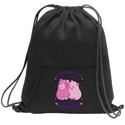 Capybaras Are My Spirit Animal Rodent Lover  Sweatshirt Cinch Pack Bag