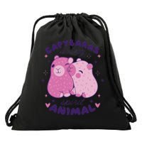 Capybaras Are My Spirit Animal Rodent Lover  Drawstring Bag