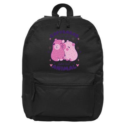 Capybaras Are My Spirit Animal Rodent Lover  16 in Basic Backpack