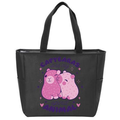 Capybaras Are My Spirit Animal Rodent Lover  Zip Tote Bag