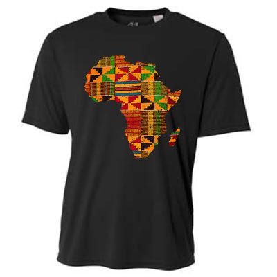 Cool Africa Map Kente Cloth Gift For African Lover Cooling Performance Crew T-Shirt