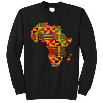 Cool Africa Map Kente Cloth Gift For African Lover Sweatshirt