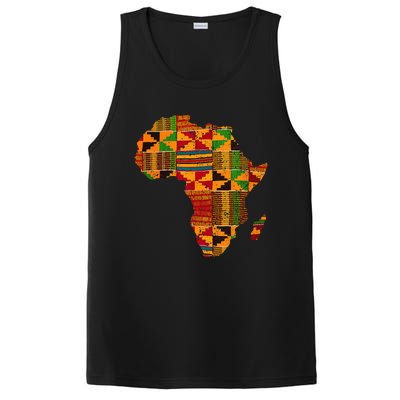 Cool Africa Map Kente Cloth Gift For African Lover PosiCharge Competitor Tank