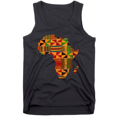 Cool Africa Map Kente Cloth Gift For African Lover Tank Top