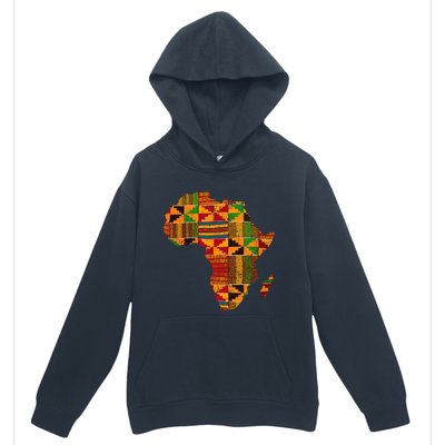 Cool Africa Map Kente Cloth Gift For African Lover Urban Pullover Hoodie