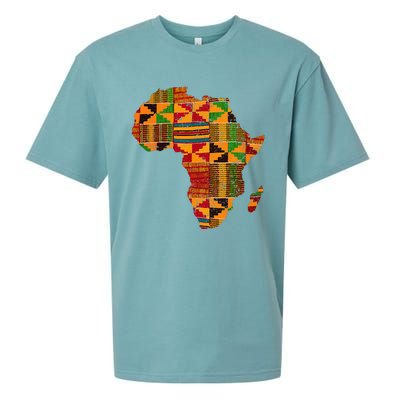 Cool Africa Map Kente Cloth Gift For African Lover Sueded Cloud Jersey T-Shirt