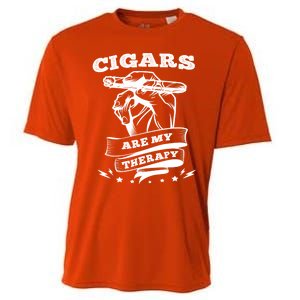 Cigars Are My Therapy Cigars Smoker Smiking Cigar Gift Cooling Performance Crew T-Shirt