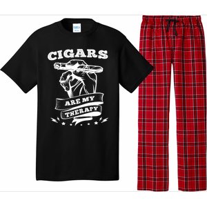 Cigars Are My Therapy Cigars Smoker Smiking Cigar Gift Pajama Set