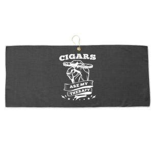 Cigars Are My Therapy Cigars Smoker Smiking Cigar Gift Large Microfiber Waffle Golf Towel