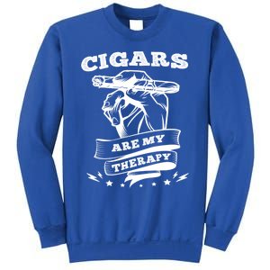 Cigars Are My Therapy Cigars Smoker Smiking Cigar Gift Sweatshirt