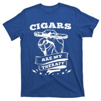 Cigars Are My Therapy Cigars Smoker Smiking Cigar Gift T-Shirt