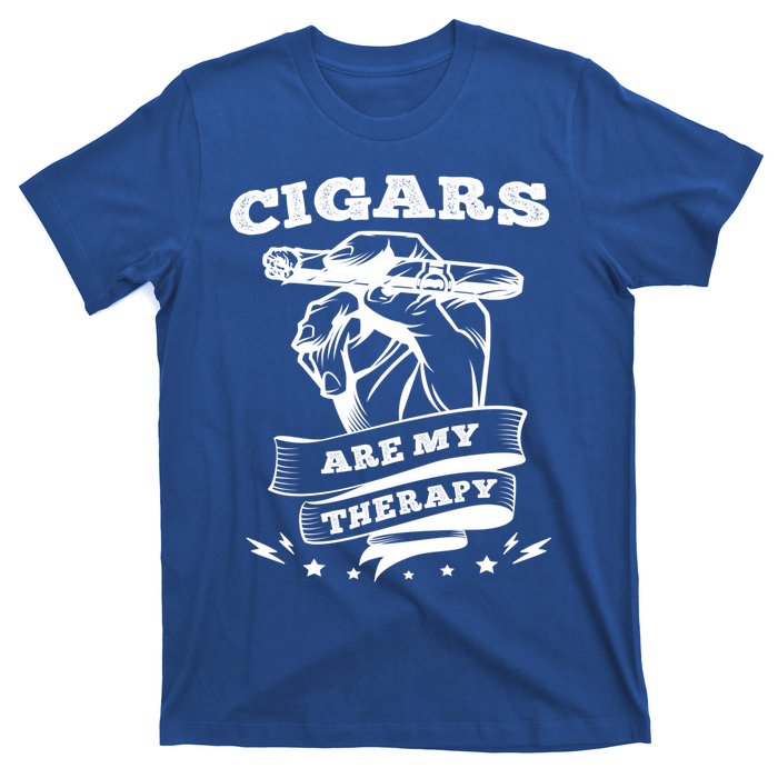 Cigars Are My Therapy Cigars Smoker Smiking Cigar Gift T-Shirt