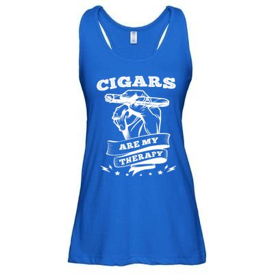 Cigars Are My Therapy Cigars Smoker Smiking Cigar Gift Ladies Essential Flowy Tank