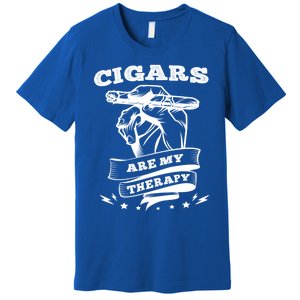 Cigars Are My Therapy Cigars Smoker Smiking Cigar Gift Premium T-Shirt