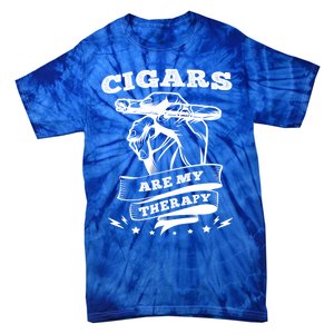 Cigars Are My Therapy Cigars Smoker Smiking Cigar Gift Tie-Dye T-Shirt