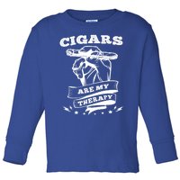 Cigars Are My Therapy Cigars Smoker Smiking Cigar Gift Toddler Long Sleeve Shirt