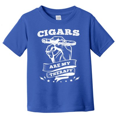 Cigars Are My Therapy Cigars Smoker Smiking Cigar Gift Toddler T-Shirt