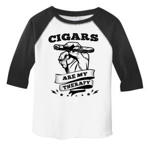 Cigars Are My Therapy Cigars Smoker Smiking Cigar Gift Toddler Fine Jersey T-Shirt