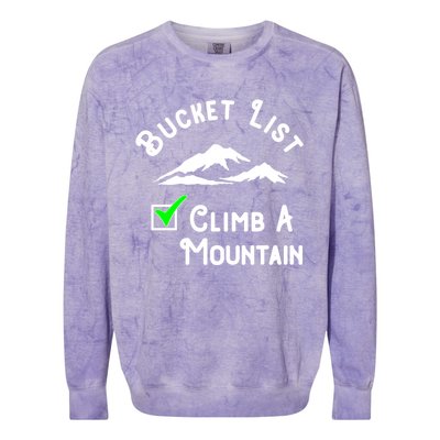 Climb A Mountain Gift Colorblast Crewneck Sweatshirt