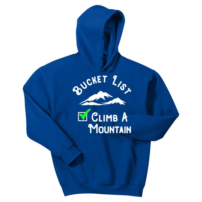 Climb A Mountain Gift Kids Hoodie