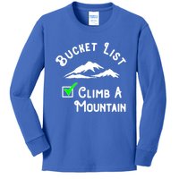 Climb A Mountain Gift Kids Long Sleeve Shirt