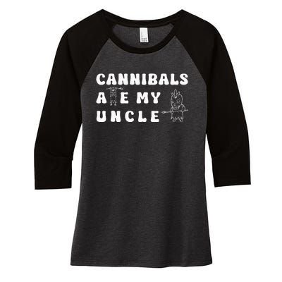 Cannibals Ate My Uncle .Png Women's Tri-Blend 3/4-Sleeve Raglan Shirt