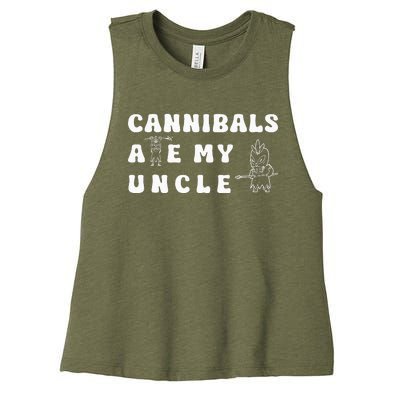 Cannibals Ate My Uncle .Png Women's Racerback Cropped Tank