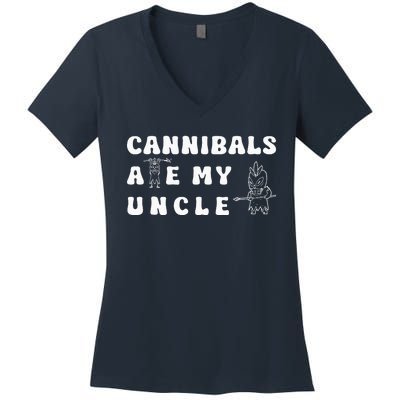 Cannibals Ate My Uncle .Png Women's V-Neck T-Shirt