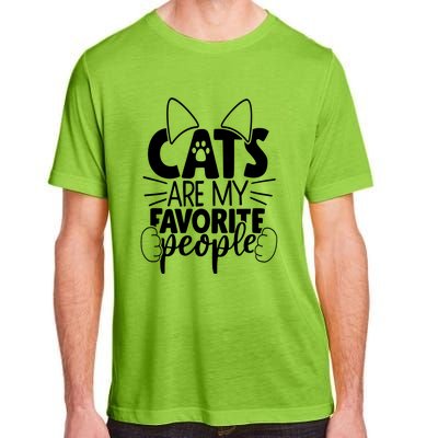 Cats Are My Favorite People Cat Cat Mom White Cat Premium Adult ChromaSoft Performance T-Shirt