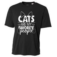 Cats Are My Favorite People Cat Cat Mom White Cat Premium Cooling Performance Crew T-Shirt