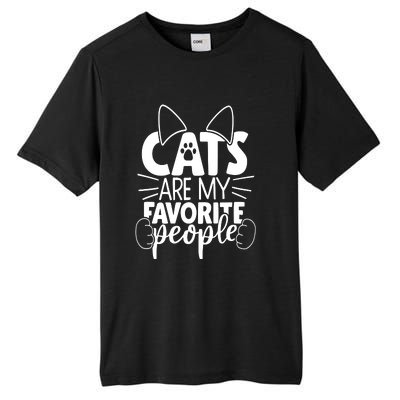 Cats Are My Favorite People Cat Cat Mom White Cat Premium Tall Fusion ChromaSoft Performance T-Shirt